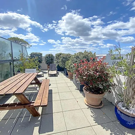 Penthouse Au Coeur De Avec Terrasses, Spa, Parking Securise Et Proche Des Plages - Fr-1-349-225 公寓